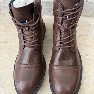 Tommy Hilfiger Men's Dark Brown Lace-Up Boots